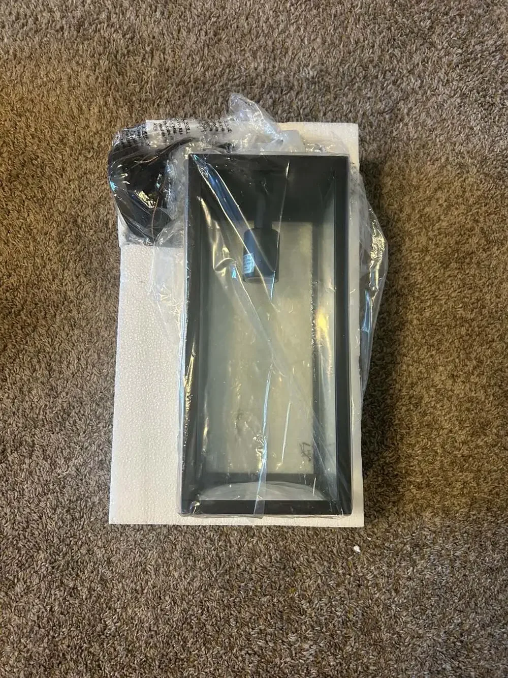Modern Minimalist Rectangular Hanging Outdoor Lantern Light Fixture - H4176H